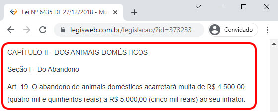 Abandonar Animais é Crime.